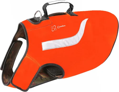Miniatura 2 de Coodeo Chaleco de caza para perros, color naranja, camuflaje y reversible, arnés táctico para perro, chaqueta de perro para protección y seguridad