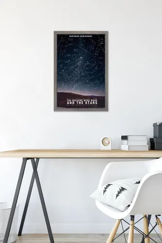 Miniatura 6 de Póster de pared de The Stars, 22.4 pulgadas de largo x 14.7 pulgadas de ancho, versión enmarcada de madera de granero