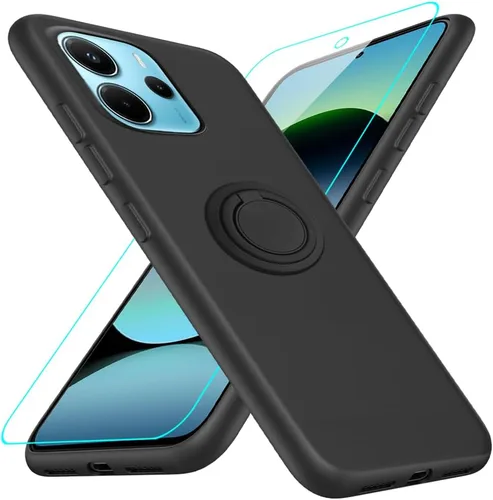 Miniatura 19 de Funda compatible con Blackview Shark 6/Oscal Tiger 8 con protector de pantalla, soporte de anillo giratorio de 360°, TPU a prueba de golpes, funda