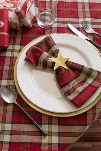 Miniatura 8 de Mantel/Camino de mesa/Servilleta de 100% algodón, lavable a máquina, para cena y día festivo, de DII