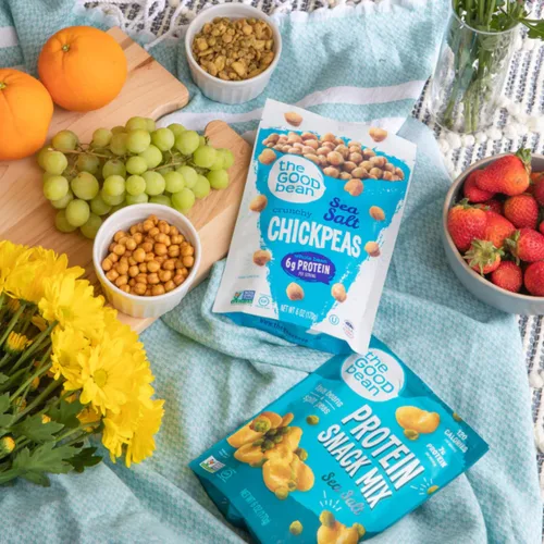 Miniatura 5 de The Good Bean Garbanzos crujientes – Sal marina – (paquete de 6) bolsa resellable de 6 onzas – Frijoles de garbanzos asados – Snack vegano con buena