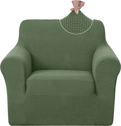 Miniatura 87 de U-NICE HOME Funda elástica para sofá, lavable, protector de muebles para sofá de 3 cojines, apta para mascotas (sofá, gris)