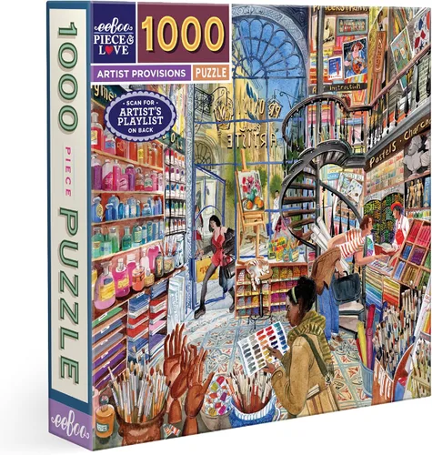 Miniatura 12 de eeBoo Rompecabezas de 1000 piezas, rompecabezas de boticario antiguo para adultos, cuadrado de 23 x 23 pulgadas, fabricado con tablero reciclado