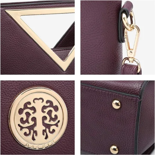 Miniatura 5 de Dasein Bolso de mano de moda para mujer con asa triangular, bolso de trabajo con cartera a juego