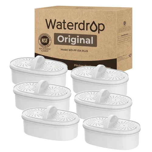 Miniatura 13 de Waterdrop WD-PF-01A Plus Filtros de repuesto certificados NSF para todos los sistemas de filtración Waterdrop para jarras y dispensadores, reduce