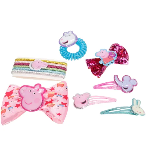 Miniatura 5 de Peppa Pig - Mochila Townley Girl Bolsa de regalo de maquillaje cosmético incluye accesorios para el cabello y mochila de PVC impresa para niños