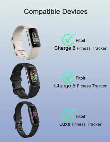 Miniatura 2 de Cargador compatible con Fitbit Charge 6/Charge 5/Luxe Cable de carga de repuesto para Fitbit Charge 6,5, Luxe Fitness Tracker-3.3 pies/3.3 ft