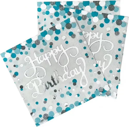 Miniatura 2 de Servilletas desechables de 2 capas desechables ecológicas para fiestas de cumpleaños para adultos y niños, paquete de 40 servilletas desechables