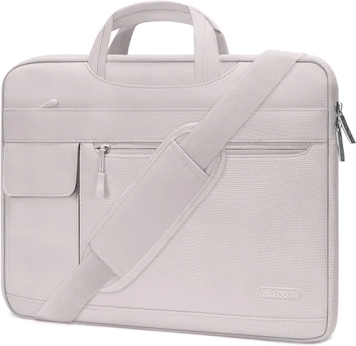 Miniatura 16 de MOSISO Bolsa de hombro para laptop compatible con MacBook Air/Pro, portátil de 13-13.3 pulgadas, funda de poliéster con solapa para maletín, azul