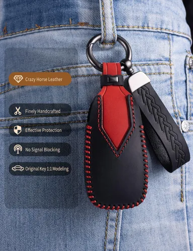 Miniatura 7 de para Subaru Funda para Llavero de Cuero Estuche para Llaves de Coche Llavero Soporte para Llavero Compatible para Forester Impreza Outback Legacy