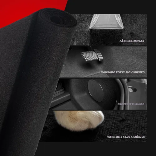Miniatura 3 de Bbox Alfombra Negra No Tejida Longitud: 72 pulgadas (6 pies), Ancho: 43 pulgadas (3 pies 7 pulgadas) para alfombra de caja de subwoofer de Negro