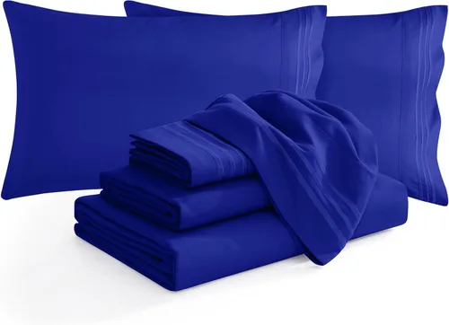 Miniatura 36 de Elegant Comfort - Juego de ropa de cama resistente a arrugas y decoloración más acogedor, sábana bajera elástica en todo el contorno, bolsillo