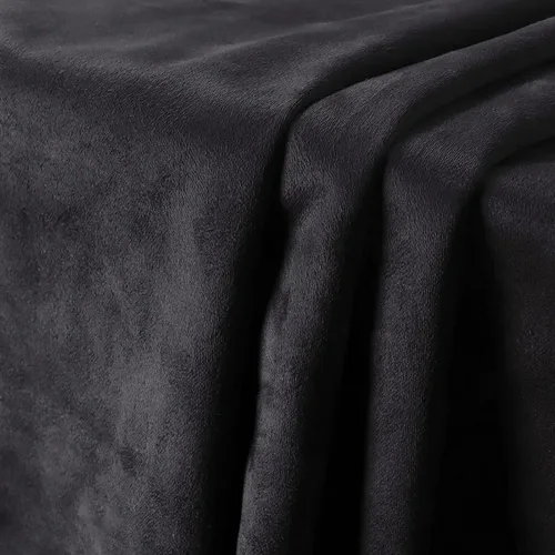 Miniatura 7 de Tela de tapicería de gamuza negra de 64 pulgadas de ancho por 40 pulgadas, material de microgamuza suave y suave de doble cara para reemplazo