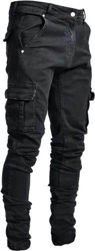 Pantete Pantalones de mezclilla ajustados para hombre, 7 bolsillos, elásticos, pantalones de mezclilla ajustados Nova Fashion