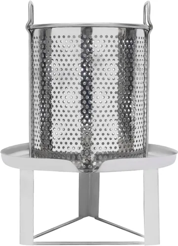 Miniatura 9 de Prensa manual de uva de 3.3 galones para hacer jugo de vino, prensa de miel de fruta grande, extractor de prensa de jugo de uva de sidra de manzana