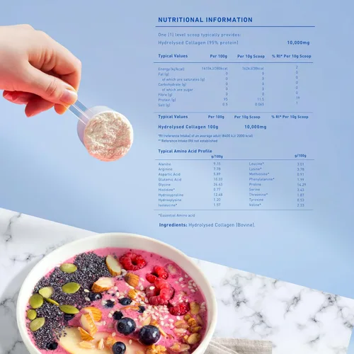Miniatura 3 de The Intelligent Health - Péptidos de colágeno hidrolizado en polvo, alimentados con pasto, alto en proteínas, sin sabor, libres de gluten, apto