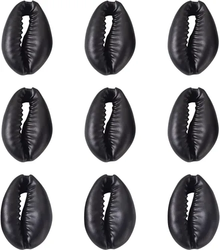 Miniatura 8 de Cheriswelry 200 cuentas de concha de cauri de ojo malvado sin perforar para playa, diseño de conchas marinas, corte liso, cuentas espaciadoras