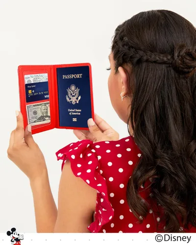 Miniatura 4 de Disney Funda para pasaporte de Stitch para mujer, licencia oficial, lindo soporte para libro de pasaporte, cartera de pasaporte, artículos