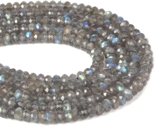 Miniatura 48 de 7 chakras piedras preciosas de 0.236 in de piedras preciosas facetadas Rondelle sueltas cuentas para hacer joyas DIY cuentas de 16 pulgadas