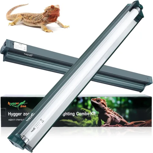 Miniatura 8 de T5 Kit Combinado de Lámpara para Reptiles de 24W Lámpara para Terrario de Reptiles con Capucha Bombilla de Luz UVB 10.0 Tubo Fluorescente Ideal