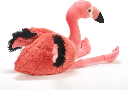 Miniatura 6 de The Petting Zoo Flamenco de peluche, regalos para niños, animales salvajes del zoológico Onez, juguete de peluche de flamenco de 12 pulgadas