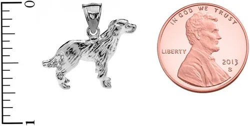 Miniatura 2 de Claddagh Gold Colgante de plata de ley maciza con dije de labrador