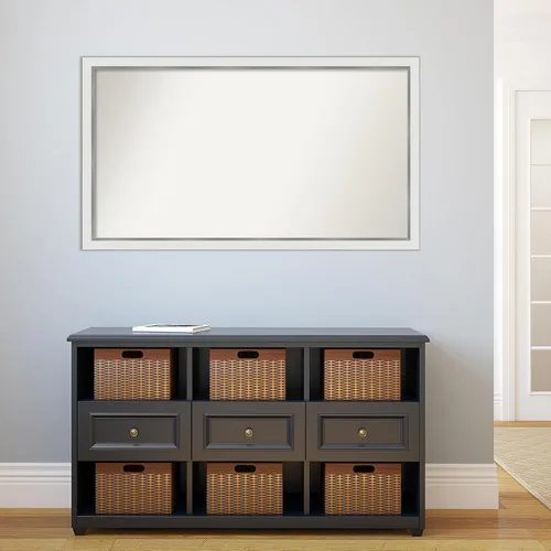 Miniatura 10 de Amanti Art Espejo personalizado, espejo estrecho de baño de oro blanco, espejo de pared o espejo de tocador de baño sobre el fregadero