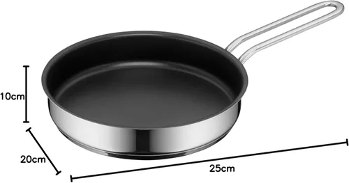 Miniatura 8 de WMF Mini sartén, revestida, pequeña, 7.1 in, acero inoxidable pulido Cromargan, inducción, apilable, ideal para porciones pequeñas o hogares