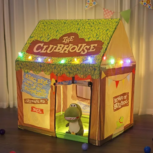 Miniatura 4 de Tienda de campaña y luces para niños, casa de juegos interior para niños, 28 x 39 x 43 pulgadas