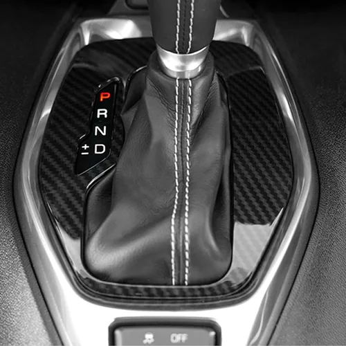 Miniatura 2 de MICROCK para Camaro Marco de Panel de Cambio de Marchas de Fibra de Carbono Accesorios Interiores para Chevrolet Camaro 2016 2017 2018 2019 2020