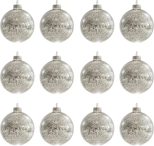 Miniatura 10 de DN DECONATION Bolas de Navidad de cristal marrón, juego de 9, bolas de Navidad colgantes de 3 pies para decoración del árbol de Navidad, regalo
