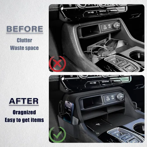 Miniatura 3 de Organizador de consola central Compatible con 2023 2024 2025 2026 Honda Pilot 2026 Passport Bandeja lateral de cambio de marchas Caja de accesorios