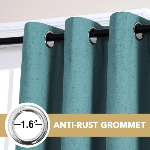 Miniatura 62 de H.VERSAILTEX - Cortina opaca 100 % de lino de 108 pulgadas de largo para dormitorio, con aislamiento térmico, lino texturizado, ahorro de energía