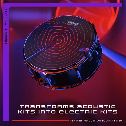 Miniatura 2 de Evans Sistema de sonido híbrido de percusión sensorial: incluye software, interfaz de audio, 3 sensores de batería y cables, transforma cualquier