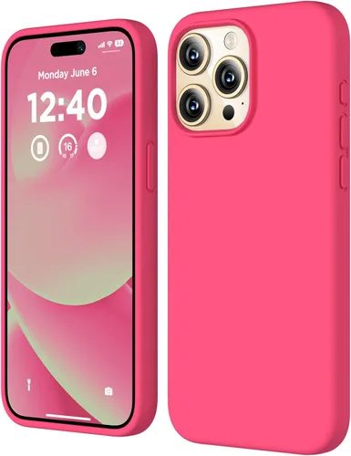 Miniatura 23 de Funda compatible con iPhone 15 Pro, funda de silicona líquida, funda protectora de cuerpo completo a prueba de golpes, funda delgada para teléfono