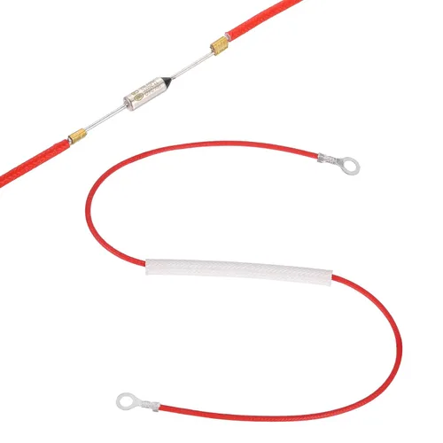 Miniatura 11 de MECCANIXITY Fusible universal de temperatura para olla de arrocera, 158.0 °F 10 A 250 V Fusible térmico de metal con ambos terminales de anillo
