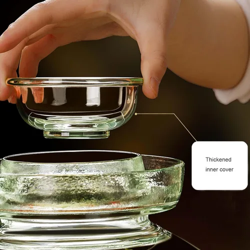 Miniatura 3 de Vencer Tarro de fermentación de vidrio tradicional de 2,5 litros con tapa y piedra de presión, tanque de fermentación de vidrio para decapado