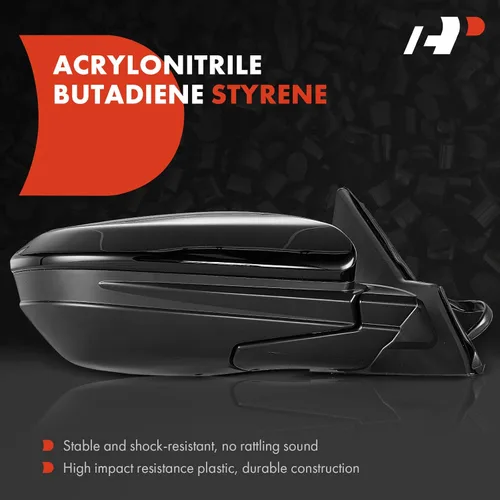 Miniatura 3 de A-Premium Espejo de puerta eléctrica lateral izquierdo y derecho compatible con Honda Civic 2016-2021, sin calefacción, con ajuste de cristal Negro