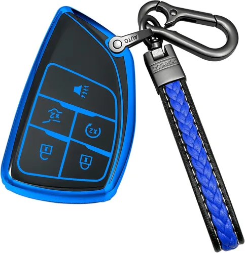 Miniatura 11 de Funda protectora para llavero Chevrolet de TPU, compatible con GMC Silverado 1500 Sierra 2023 2024 2025, 2500HD 3500HD, llave inteligente remota