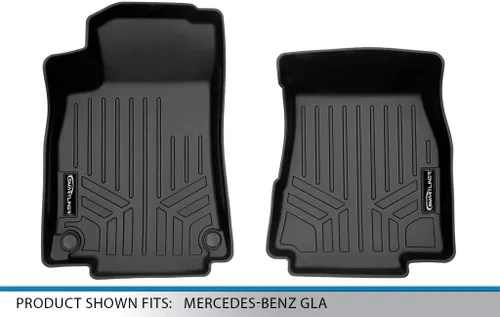 Miniatura 4 de SMARTLINER Juego de alfombrillas de primera fila para todo tipo de clima, compatibles con Mercedes-Benz AMG GLA 35 2021-2025
