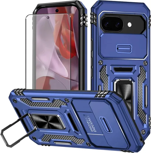 Miniatura 10 de Funda para Pixel 6a, Google Pixel 6A con protector de pantalla HD, [grado militar de 16 pies probada en caídas], anillo protector a prueba de golpes
