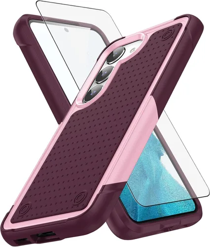 Miniatura 9 de Asuwish Funda protectora para Samsung Galaxy S23 5G con protector de pantalla de vidrio templado y accesorios de celda, protección de doble capa
