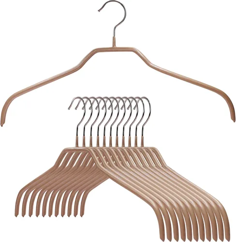 Miniatura 22 de MAWA Ft Reston Lloyd Silhouette Series - Percha antideslizante que ahorra espacio para camisas y vestidos, estilo 41/F, juego de 10, color blanco