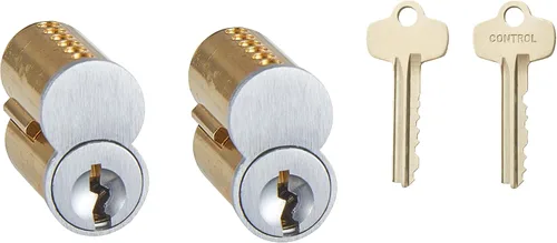 Miniatura 3 de Cilindro de cerradura embutida de latón 1-1/2" con ranura SC y 3 llaves, compatible con la mayoría de cerraduras de puerta comercial con collarín