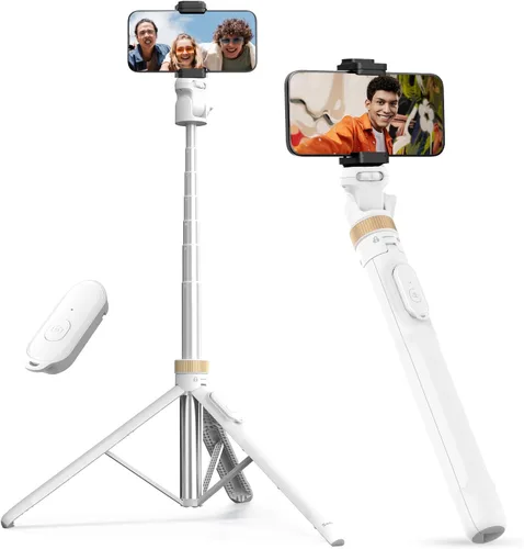 Miniatura 7 de Sensyne Trípode extensible de 72" para iPhone y Selfie Stick con soporte de teléfono desmontable y control remoto inalámbrico, compatible con todos