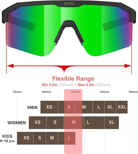 Miniatura 4 de Eazyrun Gafas de sol polarizadas deportivas para niños de 8 a 12 años, lentes para béisbol, softbol, ciclismo, protección UV para niños y niñas F24f