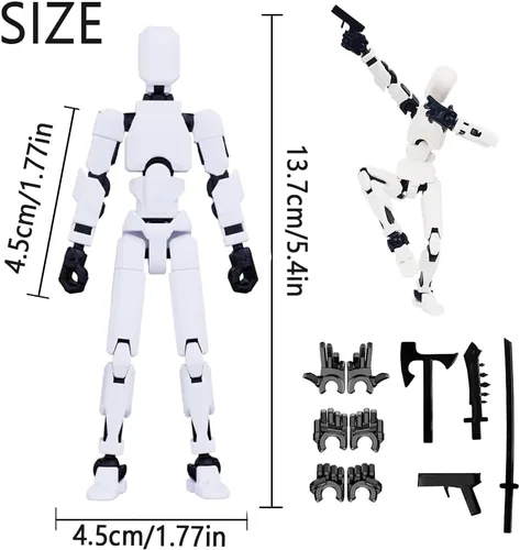 Miniatura 4 de DANONI Titan 13 figura de acción, Lucky Robot 13 figuras de acción, figura impresa en 3D, figura de acción de robot ficticio 13, figuras de acción 9