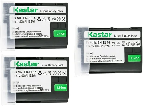 Miniatura 4 de Kastar Paquete de 1 batería de repuesto EN-EL15 para Nikon D7500, Z 6, Z6, Z6 II, Z 7, Z7 II, Z 7 Q3, Z7Q3, 1 V1, D500, D600, D610, D750, D780