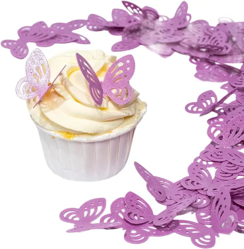 Miniatura 10 de Flores comestibles, hojas comestibles y mariposas comestibles blancas, papel de oblea, decoración de cupcakes para decorar papel de arroz