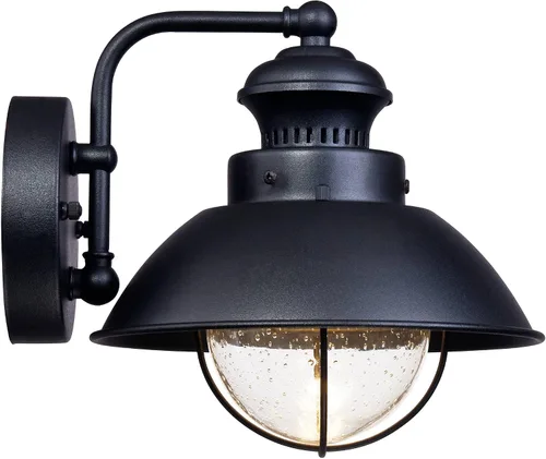 Miniatura 8 de John Timberland Fordham Farmhouse - Lámpara de pared industrial rústica para exteriores, de metal negro, 8 pulgadas, aplique de vidrio semillero